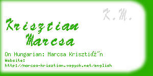 krisztian marcsa business card